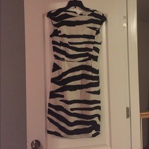 Banana Republic Linen Zebra Print Dress